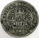 Niemcy 4 Szylingi 1727 SCHILLING Hamburg