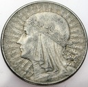 10 zł złotych 1932 Głowa kobiety, babka SREBRO