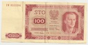1948 100 zł Sto Złotych, seria IW