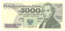 1988 5000 zł złotych Fryderyk Chopin seria DB