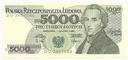 1988 5000 zł złotych Fryderyk Chopin seria DU