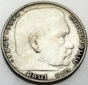 Niemcy 2 marki Niemcy 1938 Hindenburg SREBRO