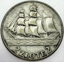 2 zł złote 1936 Żaglowiec Żaglówka SREBRO