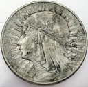 10 zł złotych 1933 Głowa kobiety, babka SREBRO