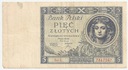 1930 5 zł Pięć złotych Ser. Ł JEDNOLITEROWA