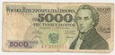 1986 5000 zł złotych Fryderyk Chopin seria BE