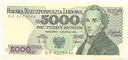 1988 5000 zł złotych Fryderyk Chopin seria DB