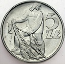 5 zł, pięć złotych z Rybakiem 1973 Rybak