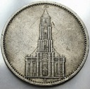 Niemcy 5 Marek, Mark 1934, Wieża, Kościół, SREBRO