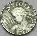 2 zł złote 1925 Kobieta i kłosy, żniwiarka, kropka