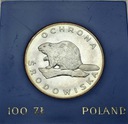 100 zł złotych 1978 Bóbr Ochrona Środowiska POŁYSK