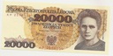 1989 20000 20.000 zł złotych Skłodowska seria AP