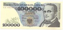1990 100000 zł złotych Moniuszko seria CC