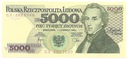 1982 5000 zł złotych Fryderyk Chopin seria CF