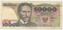 1987 10000 zł Wyspiański, seria D JEDNOLITEROWA