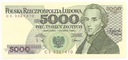 1988 5000 zł złotych Fryderyk Chopin seria CS