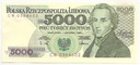1988 5000 zł złotych Fryderyk Chopin seria CW
