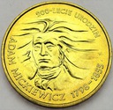 2 zł, złote 1998 Adam Mickiewicz