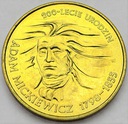 2 zł, złote 1998 Adam Mickiewicz