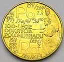 2 zł, złote 1998 Skłodowska Polon i Rad