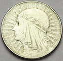 5 zł złotych 1934 Głowa kobiety, Polonia SREBRO