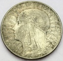 10 zł złotych 1932 Głowa kobiety, babka SREBRO