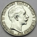 Niemcy 3 Marki Drei Mark 1909 A. Prusy
