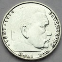 Niemcy 5 Marek, Mark 1935, Hindenburg, SREBRO
