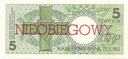 NIEOBIEGOWY 5 zł złotych 1990 ZAMOŚĆ seria A