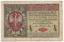 1916 1/2 marki polskiej seria A Jenerał