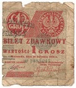 1924 1 jeden grosz seria AP prawa połowa