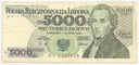 1988 5000 zł złotych Fryderyk Chopin seria DU