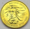 2 zł, złote 1998 Adam Mickiewicz