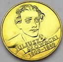 2 zł, złote 1999 Juliusz Słowacki