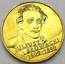 2 zł, złote 1999 Juliusz Słowacki