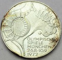 Niemcy 10 marek 1972 Monachium stadion SREBRO