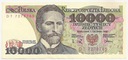 1988 10000 zł złotych Wyspiański, seria DT