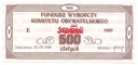 Fundusz Wyborczy Komitetu Obywatelskiego 500 zł