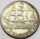 2 zł złote 1936 Żaglowiec Żaglówka SREBRO