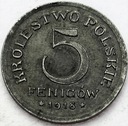 5 fenigów 1918 Królestwo Polskie