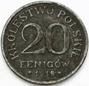 20 fenigów 1918 Królestwo Polskie
