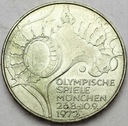 Niemcy 10 marek 1972 Monachium stadion SREBRO