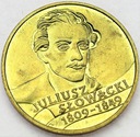 2 zł, złote 1999 Juliusz Słowacki