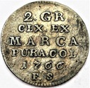 2 grosze srebrne (półzłotek) 1766 F.S