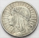 10 zł złotych 1932 Głowa kobiety, babka SREBRO