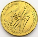 2 zł, złote 1998 Niepodległość
