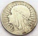 5 zł złotych 1933 Głowa kobiety, Polonia SREBRO
