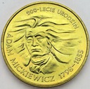 2 zł złote 1998 Adam Mickiewicz