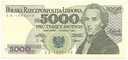 1988 5000 zł złotych Fryderyk Chopin seria EA